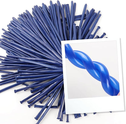 Navy Blue Long Balloons - Image 4