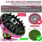 Large Diffuser Attachment Compatible with Dyson Airwrap, Upgraded Diffuser Nozzle to Dryer Faster and Define Curls Hair,Hair Dryer Diffuser Attachment Alternative,for Dyson Airwrap Attachments,P