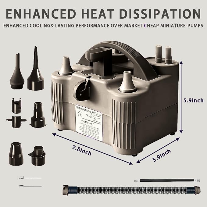 4-in-1 Electric Balloon Pump for All Balloons, Inflatables, and Sports Balls - Image 5