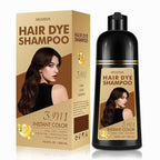 Hair Dye Shampoo 3 in 1, Dark Wine Red Hair Dye for Men & Women, Long Lasting Burgundy Hair Color for Gray Coverage, Easy to Use, Shampoo for Color Treated Hair Dye 16.9 Fl Oz (Dark wine red)