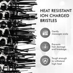 Silver Arch Round Brush for Blow Out (35mm) Professional Metal Round Hair Brush for Blow Drying Hair with Sectioning Pin, Salon Quality Honeycomb Design with Anti-Static Ionic Technology