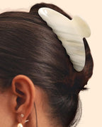HAIMEIKANG Large Acetate 4 Inch Hair Claw Clip for Women - French Style Hair Claws for Thick Hair with Non-Slip Teeth, Hair Accessories for Updos, Buns & Ponytails