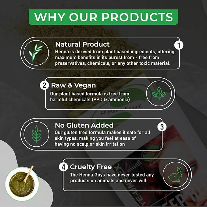 3 Packs Of Deep Red Henna Hair & Beard Color/Dye 100 Grams - Natural Hair Color, Plant-based Hair Dye - The Henna Guys