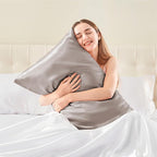 BEDELITE Satin Body Pillow Cover, Super Soft and Cooling Body Pillow Pillowcase for Hair and Skin, Breathable Silky Full Long Pillowcase Cover(20"x54", Rose Taupe)