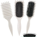 Curl Defining Brush, 1 PCS Curly Hair Brush, Brush for Curly Hair, for Combing and Shaping Men's and Women's Curls to Reduce Pulling (Beige)