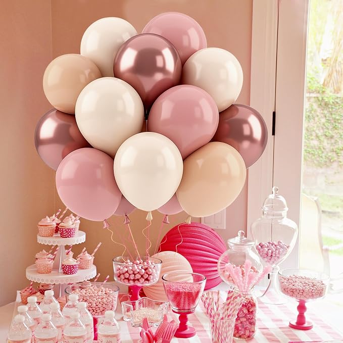 Patimate Retro Blush Pink Balloons Set - Image 5