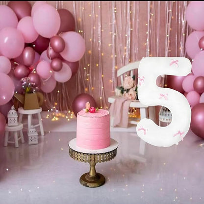40 Inch White Number Balloons - Image 6