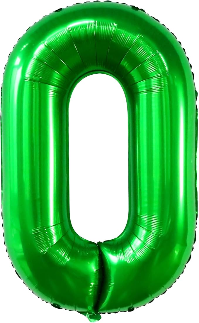 KatchOn Dark Green 0 Number Balloons 40 Inch | 0 Digit Balloon, Number 0 - Image 9
