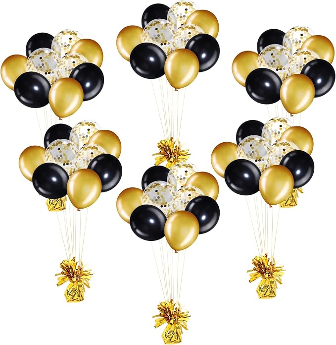 56 Pcs Balloon and Balloon Weights, 50 Pieces Balloons Decorative Birthday by Chalyna