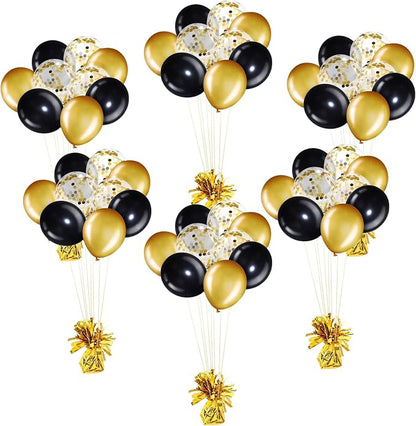 56 Pcs Balloon and Balloon Weights, 50 Pieces Balloons Decorative Birthday by Chalyna