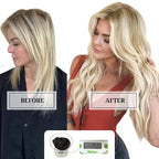 DOORES Human Hair Clip in Extensions, Balayage Dark Blonde Highlighted Bleach Blonde 24 Inch 9pcs 150g, Clip in Hair Extensions Remy Hair Extensions Silky Straight Extensions For Women Thick