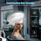 7 in 1 Professional Salon Hair Steamer Dryer 110V Stand Hair Dryer Hooded Treatment Perming Machine with Rolling Base, Floor Hooded Treatment Perming Machine