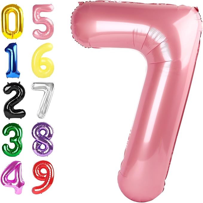 Number 6 Balloon 40 Inch Pearl Pink Balloon by Argthjy