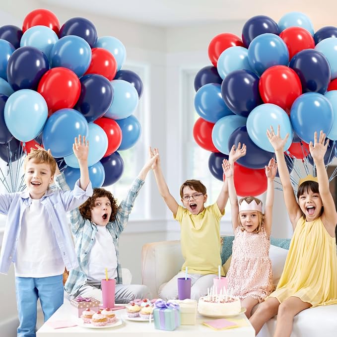 60pcs Red and Blue Balloons 12inch - Image 5