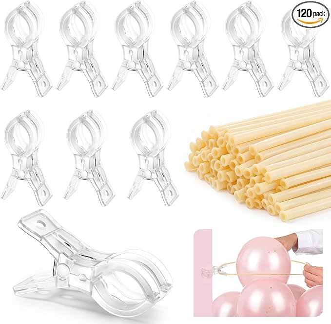 RELBRO Spring Clamps with Long Balloons Set, 3.5 Inch, 100 Long 260 Balloons by RELBRO