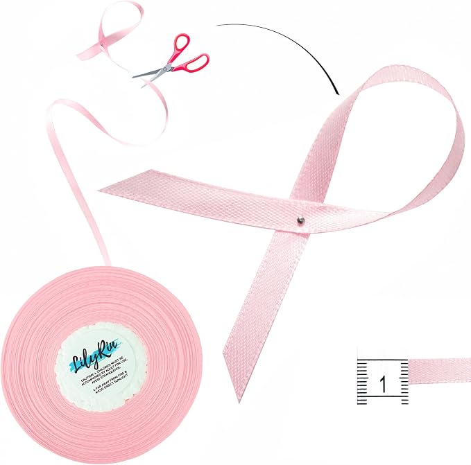 Pink Ribbon 1/4 Inches 36 Yards Roll Perfect - Image 4