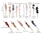 Crystal Hair Pins Gemstone Jeweled Bobby Pin Decorative Hair Accessories for Women Colorful Hairpins Set of 15