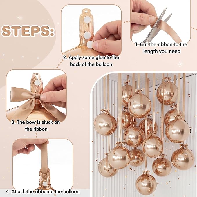 Jenaai 30 Set Round Foil Balloons Bulk 22 Inch 4d Metallic Giant Balloons Set - Image 3