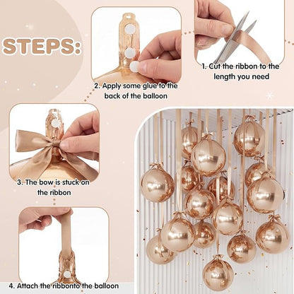Jenaai 30 Set Round Foil Balloons Bulk 22 Inch 4d Metallic Giant Balloons Set - Image 3