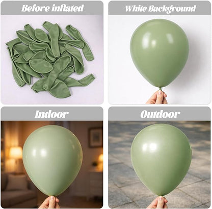 Voircoloria 130pcs Sage Green Balloons Garland Arch Kit, 18 12 10 5 Inch | - Image 3