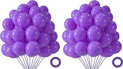 LovesTown 110PCS Purple Latex Balloons 12 Inch Dark Purple Helium Round Balloons by Lovestown