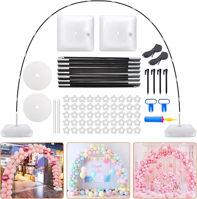 Chamvis Balloon Arch Kit, 9FT Height & 10FT Width Adjustable Balloon Arch Stand by Chamvis