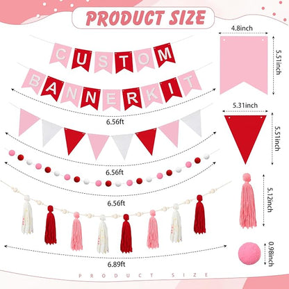 SmoothNovelty 139 Pcs Felt DIY Custom Banner Kit Include 104 Letters 18 - Image 2
