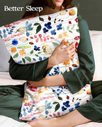 2 Pack Mulberry Silk Pillowcase for Hair and Skin - Standard Size 20 x 26 Inches with Hidden Zipper Watercolor Flower 19 Momme Soft Sleeping Silk Pillow Case for Women, Moms