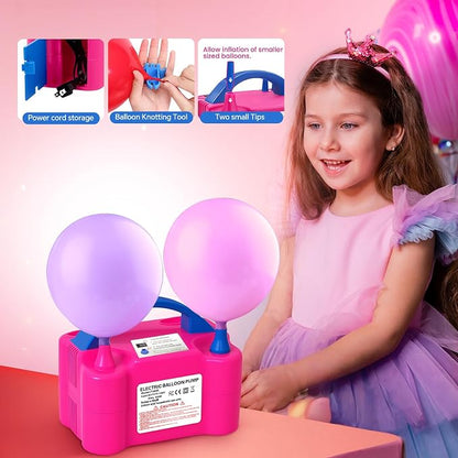 Electric Balloon Pump, 110V 600W Portable Dual Nozzles Balloon Pump, Air Pump - Image 5