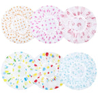 Pengxiaomei 6 Pcs Shower Cap, Hair Cap Reusable Waterproof Shower Caps for Women Men Kids
