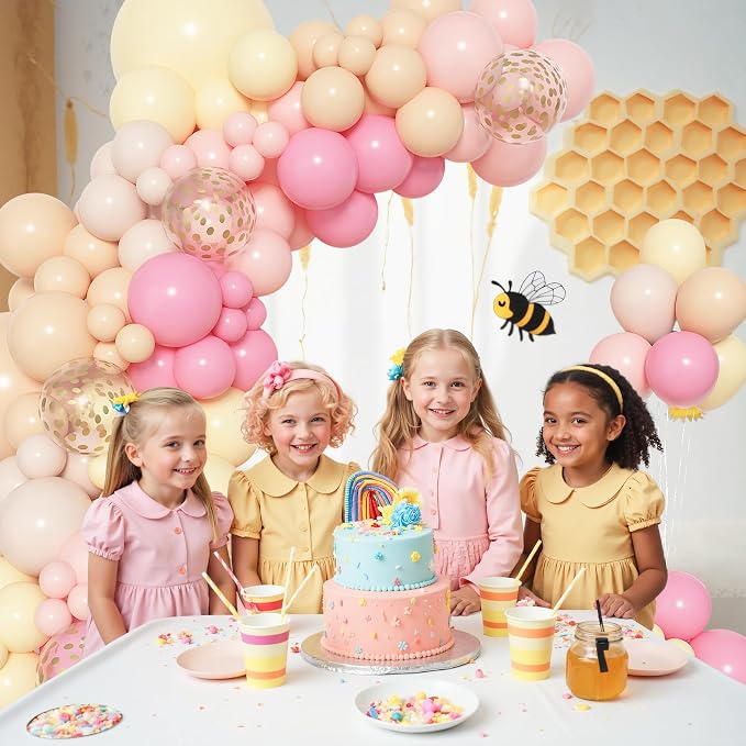 Amandir 153pcs Pink and Yellow Balloon Arch Garland Kit Different Sizes | 18 12 - Image 5