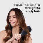 Tangle Teezer Large Ultimate Detangler Hairbrush for Wet & Dry Hair, Eliminates Knots & Reduces Breakage for Long, Thick, & Curly Hair Types, Black Gloss