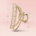 Kitsch Metal Hair Clips for Women - Durable & Elegant Metal Claw Clips, Perfect for Everyday Use & Special Occasions | Ideal Gifts for Women - Gold, 1 Pc