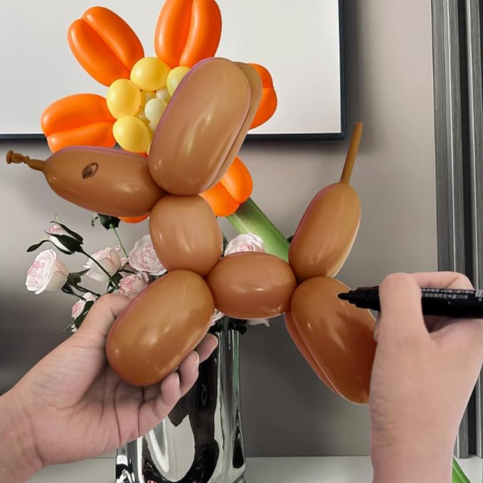100Pcs 260 Balloons Brown Long Balloons - Image 5