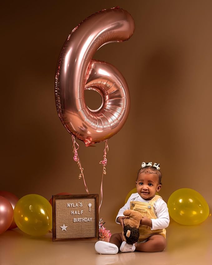 Rose Gold 6 Balloon - Image 2