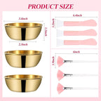 GRETJOB Professional Facial Bowls Set for Estheticians - 9 Pcs Mixing Bowls with Brush & Spatula | Facial Mask Mixing Kit for Spa & Home Use