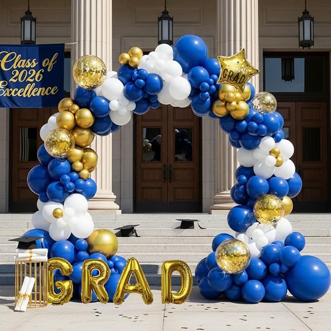 Graduation Balloon Arch Kit, 1 Foil Star, 5 Confetti Balloons, Grad Prom College - Image 2