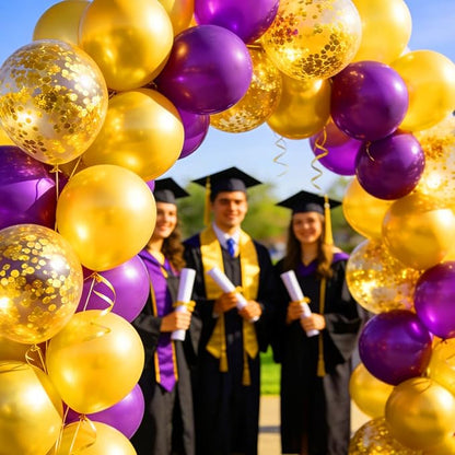 Purple Gold Balloon Garland Arch Kit - Image 4