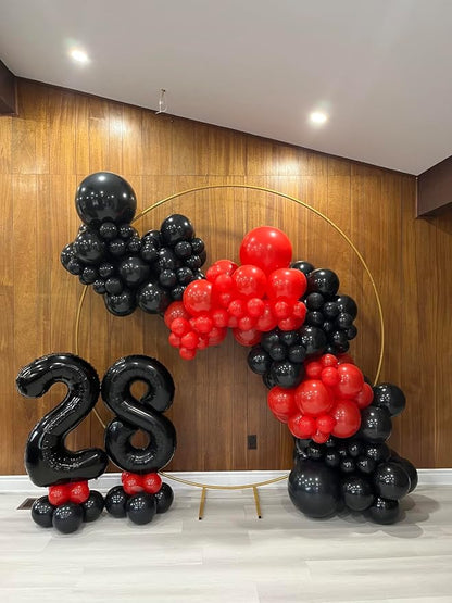 8 Balloon Numbers Party Decorations, 40In Black Balloons - Image 4