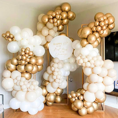 White and Gold Balloon Arch Kit, Engagements, Bridal Shower, Baby Shower - Image 4