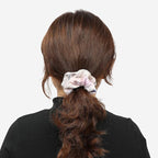 LILYSILK Silk Charmeuse Scrunchy -Ponytail Holder -Scrunchies For Hair Sleep Cute- Tie Dye Silk Scrunchies For Women Soft Hair Care (Pink-Purple Watercolor)