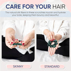Blissy Silk Scrunchies (3 Pack) - 100% Pure Mulberry Silk - 22 Momme 6A High-Grade Fibers Scrunchie for Straight & Curly Hair (Emerald, Skinny)