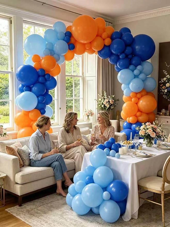 Blue Balloons 125 Pcs Different Sizes 18 12 10 5 Inch Royal Navy Blue Balloon - Image 7