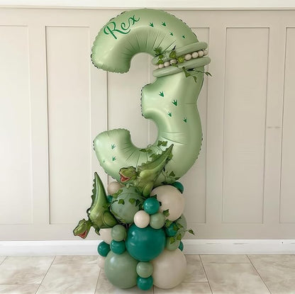 Sage Green Number 14 Balloon, 14 Balloon - Image 3