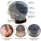 AMIRTY 250 Density 360 Lace Front Wigs Human Hair Pre Plucked Honey Blonde Body Wave Lace Front Wigs with Baby Hair Full 360 Glueless HD Transparent Lace Front Wigs for women 4/27