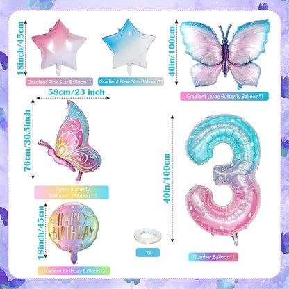 Butterfly 3rd Birthday Decorations - Image 2