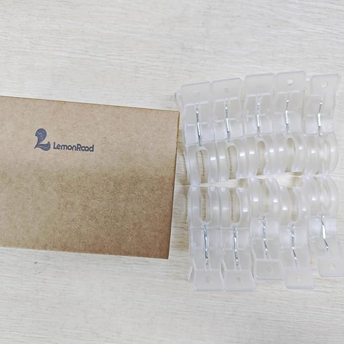 LemonRoad 10 Pack Large Balloon Arch Clips Plastic Transparent Backdrop Spring - Image 2