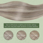 RUNATURE Clip in Hair Extensions, Thick Human Hair Clip in Extensions 120g, Blonde Remy Hair Tangle Free, Natural Looking For Daily Wearing, 14 Inch 7pcs #19P60 Dirty Blonde Highlights