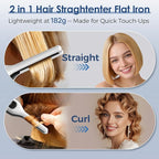 Sunmay Cordless Mini Flat Iron, 3/10" Pencil Hair Straightener for Short Hair, Pixie Cut & Bangs, Portable Dual Voltage Travel Curling Iron
