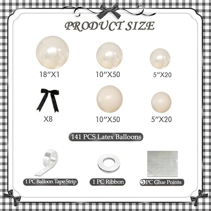 White Sand Balloon Arch Kit 141 Pcs Cream Beige Balloons Garland Arch Kit - Image 6